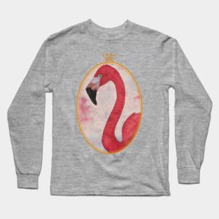 Royal pink Flamingo Queen Long Sleeve T-Shirt